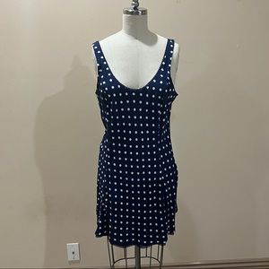 Polka dot navy dress